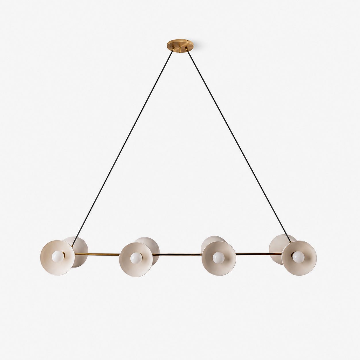 Slim Brass Linear Chandelier