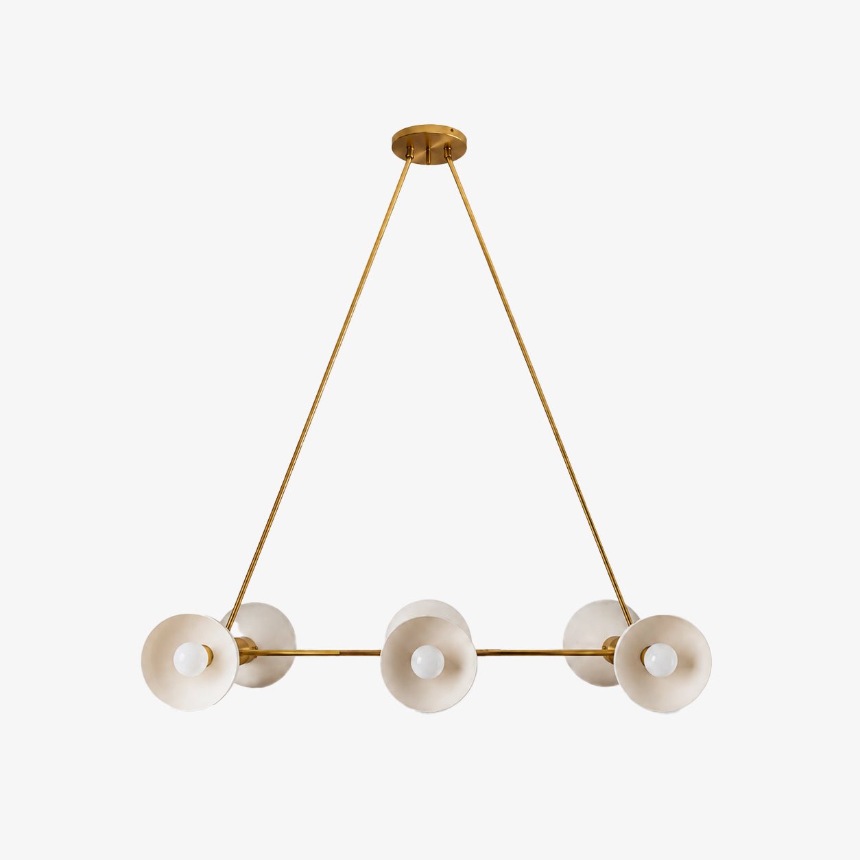 Slim Brass Linear Chandelier