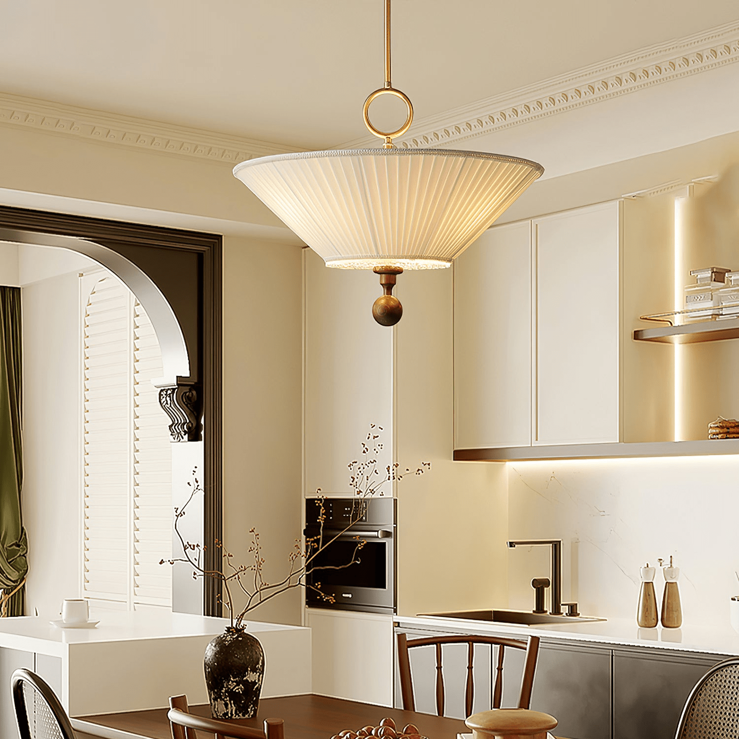 Solaria Pleated Pendant Light