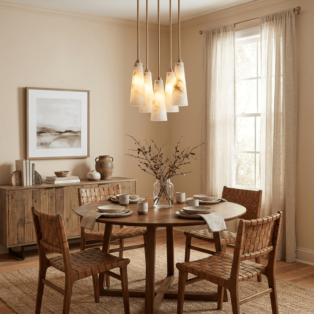 Solenne Alabaster Cluster Pendant Light