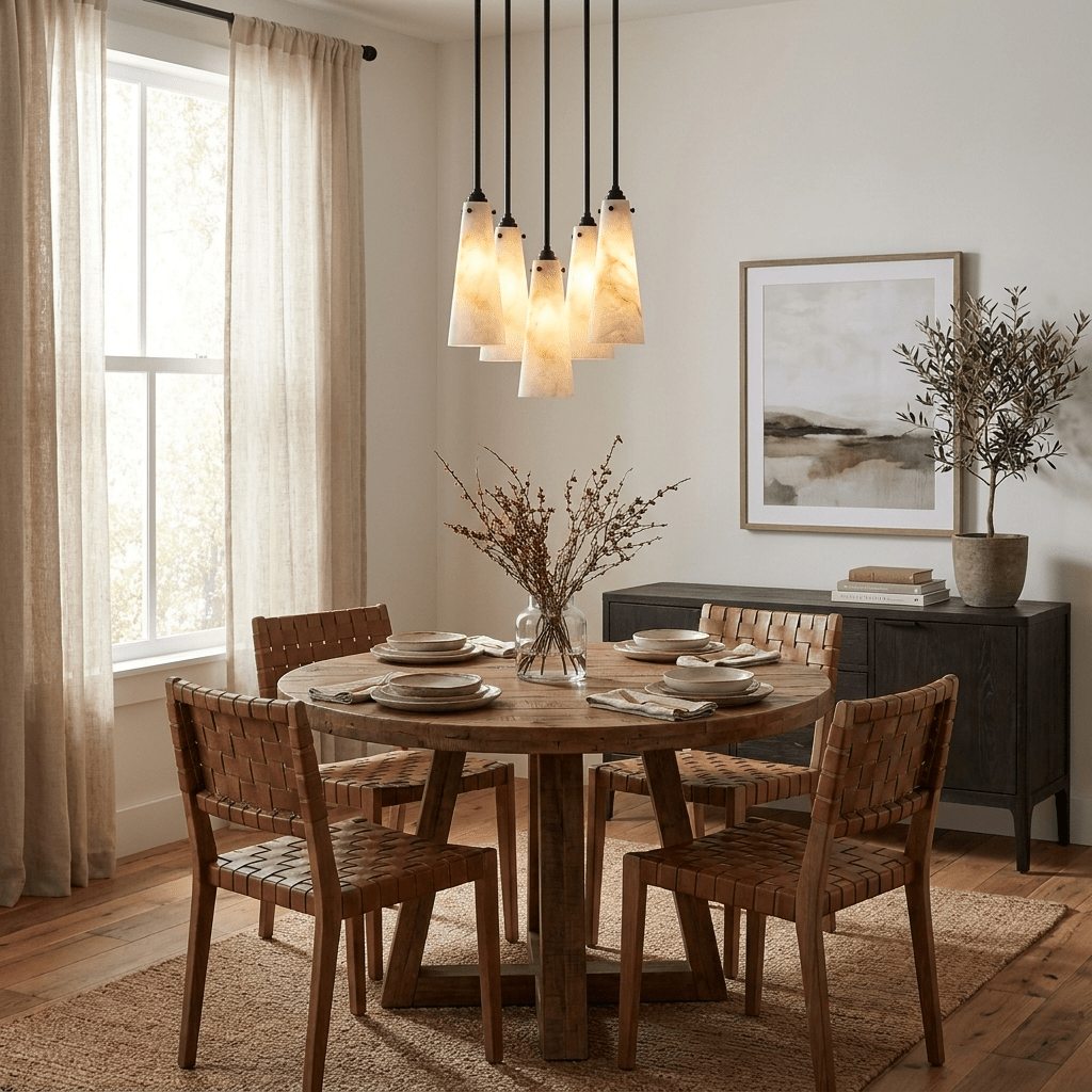 Solenne Alabaster Cluster Pendant Light
