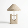 Solvra Yellow Travertine Table Lamp