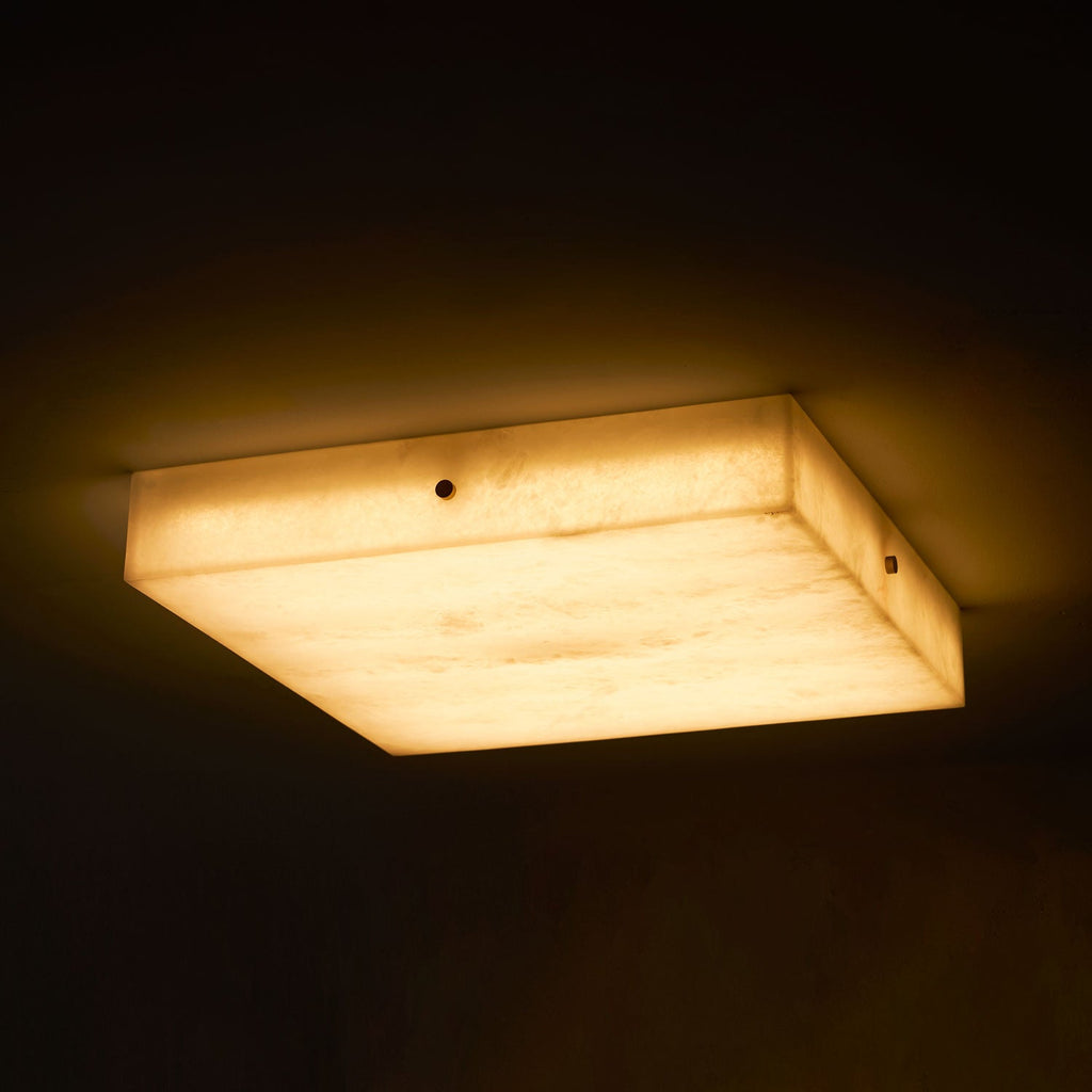 Square Alabaster Ceiling Light