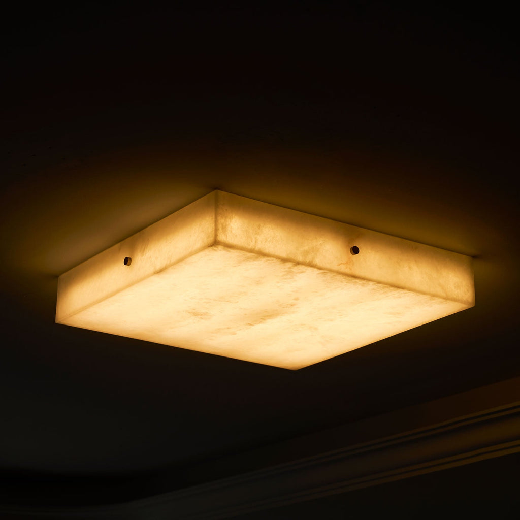 Square Alabaster Ceiling Light