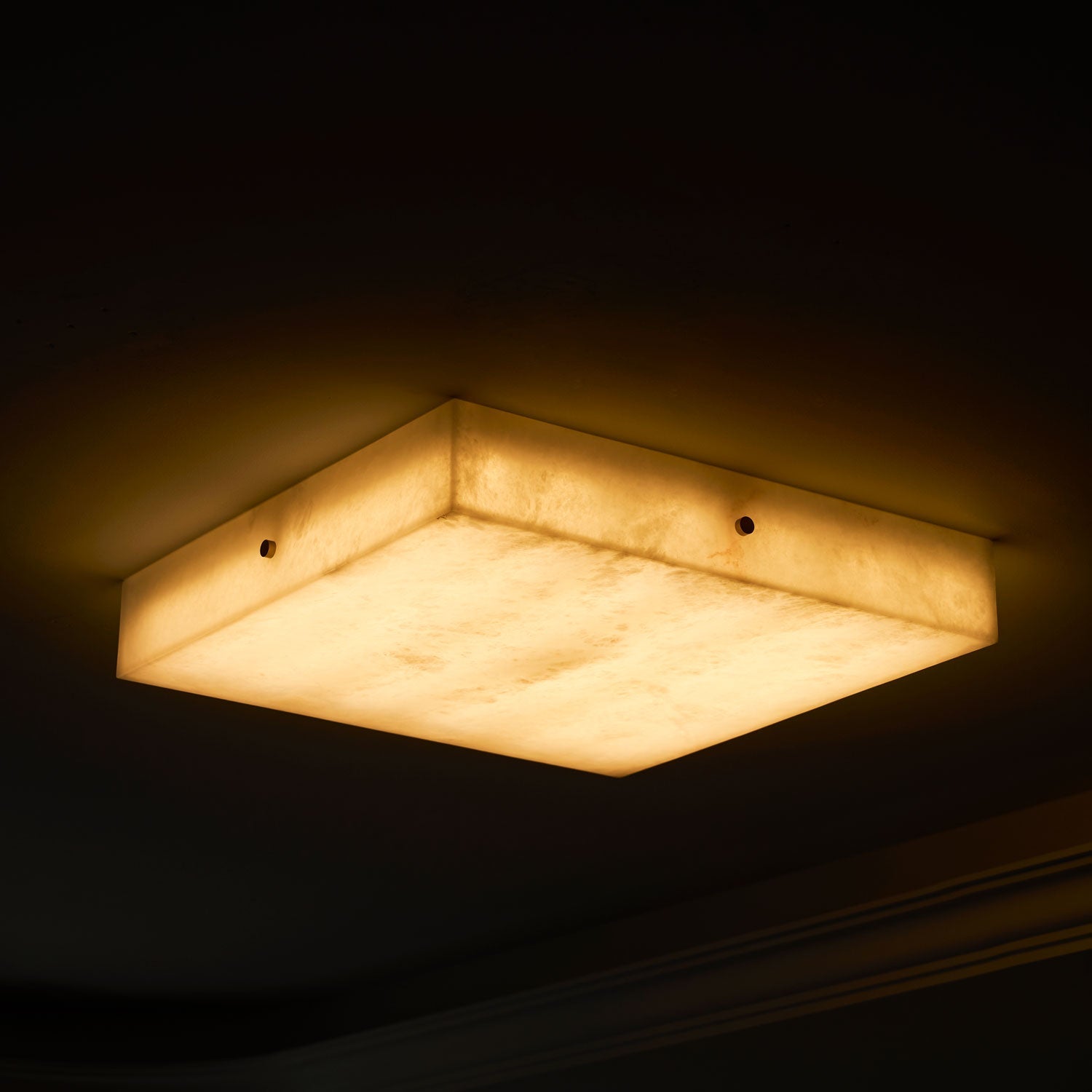 Square Alabaster Ceiling Light
