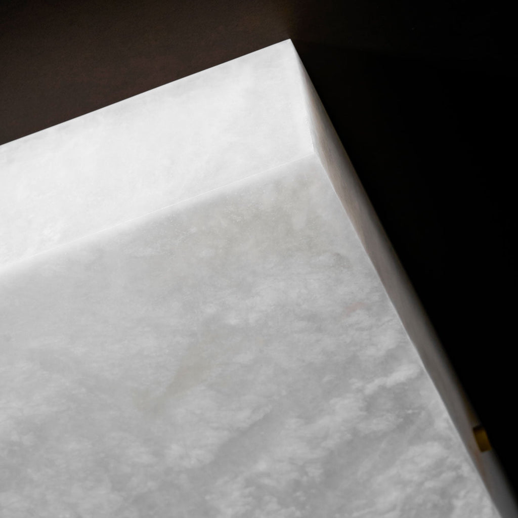 Square Alabaster Ceiling Light