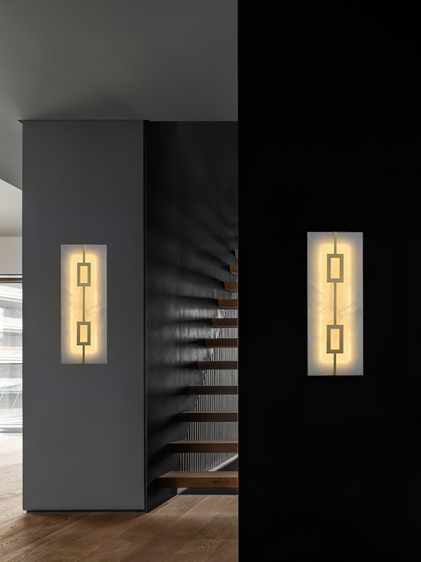 Square Alabaster Wall Lamp