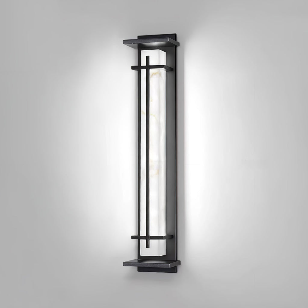 Square Outdoor Alabaster Wall Light
