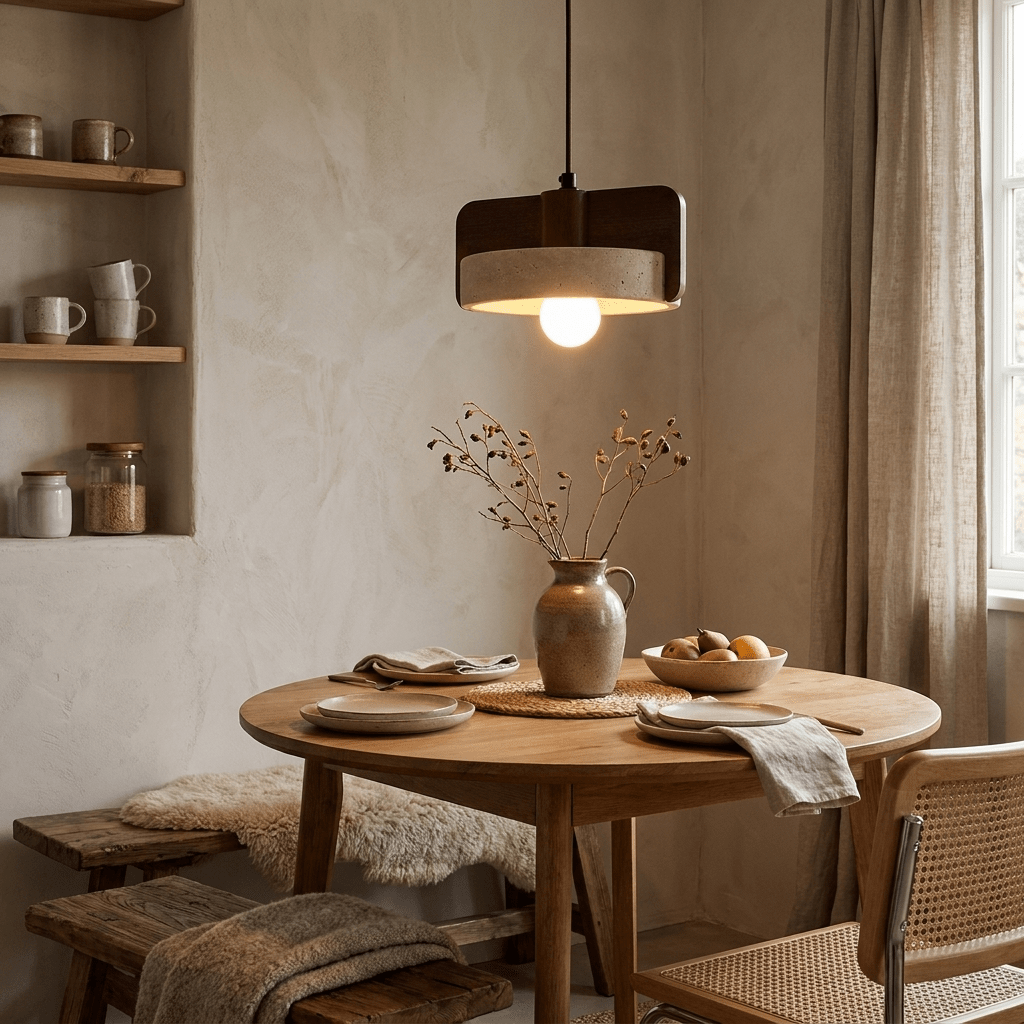 Squircle Travertine Pendant Lamp