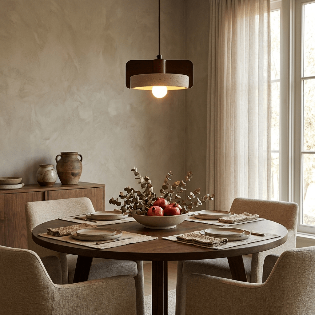 Squircle Travertine Pendant Lamp