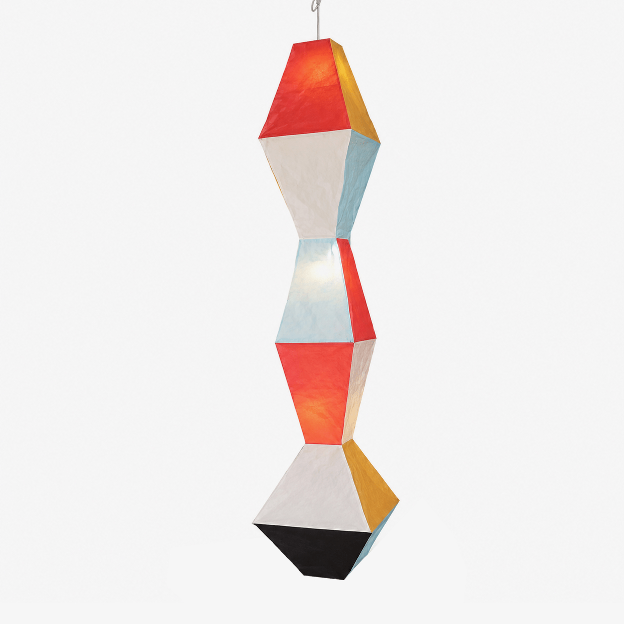 Stacked Geometric Rice Paper Pendant Lamp