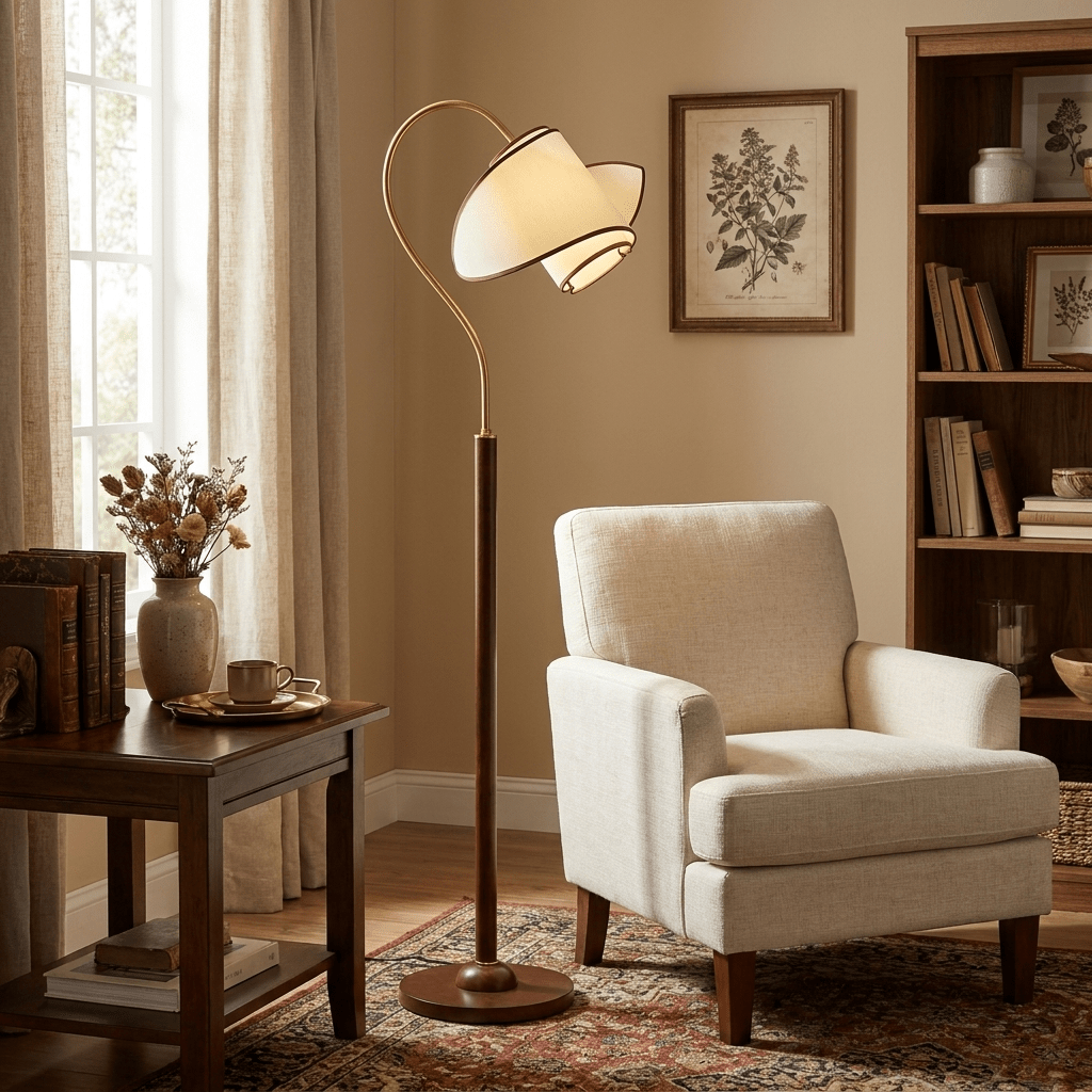 Stelmo Curved Neck Floor Lamp