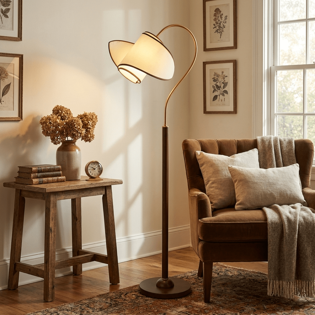 Stelmo Curved Neck Floor Lamp