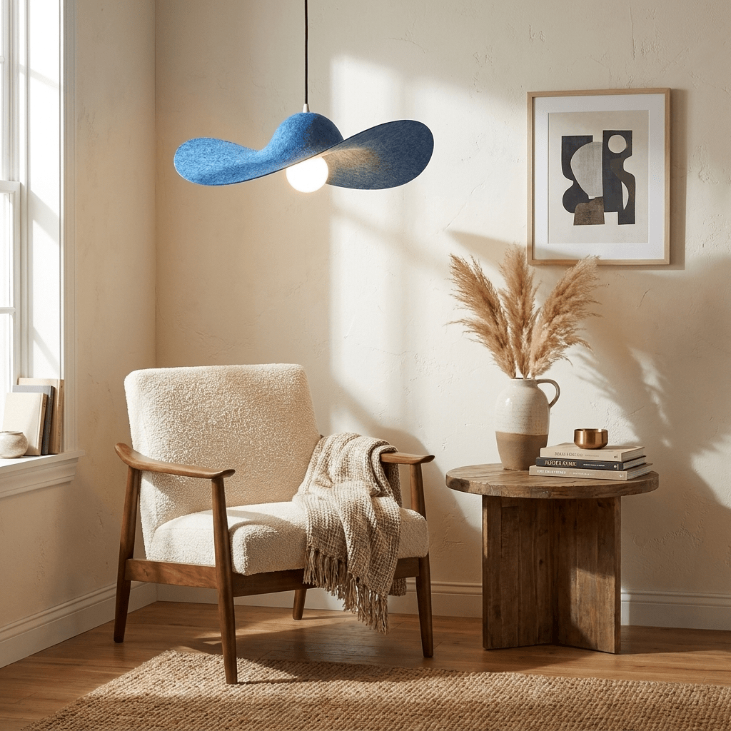 Straw Hat Acoustic Pendant Light
