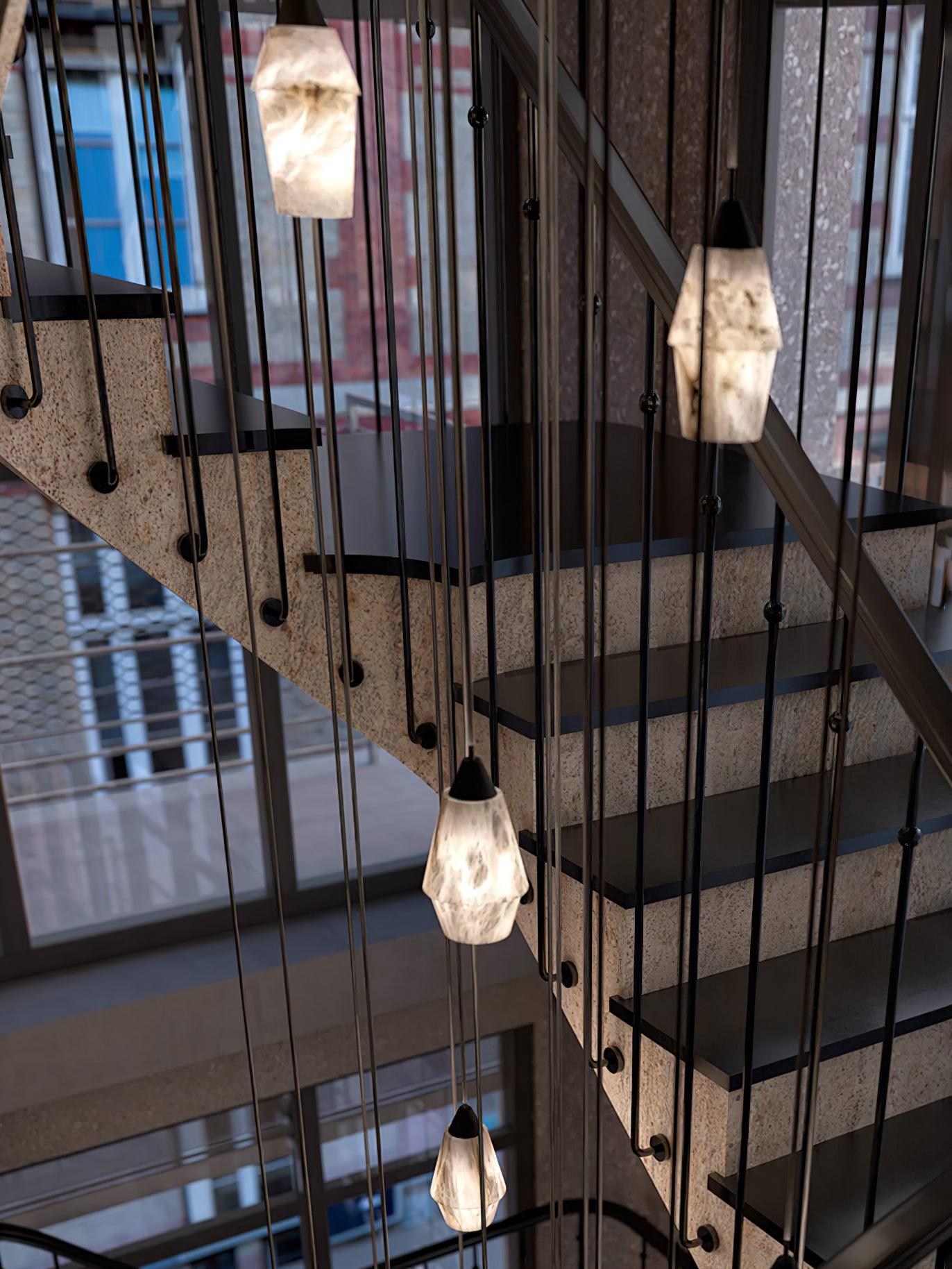 Noira Alabaster Cylinder Pendant Lamp