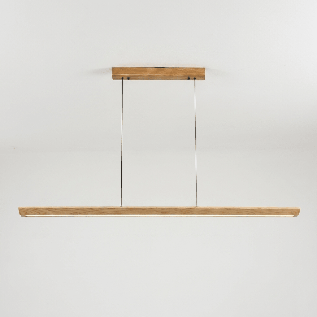 Tapered Wood Linear Pendant Lamp