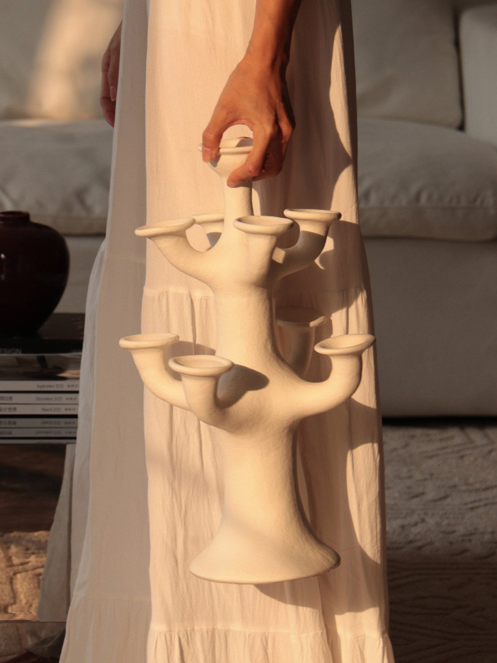 Terracotta Tree Candelabra