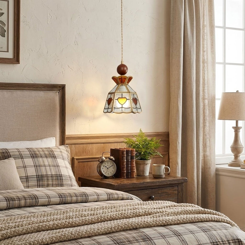 Tiffany Stained Glass Swag Pendant Lamp