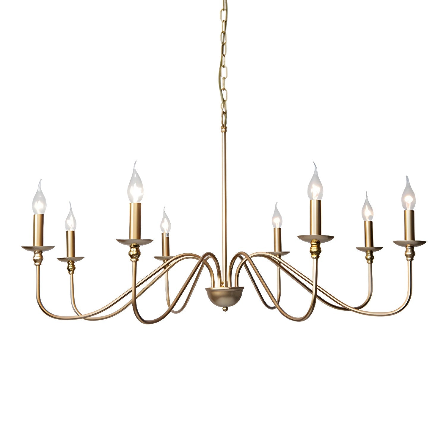 Timeless Gold Candle Chandelier