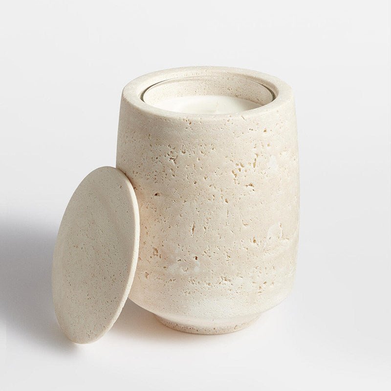 Travertine Candle Holder