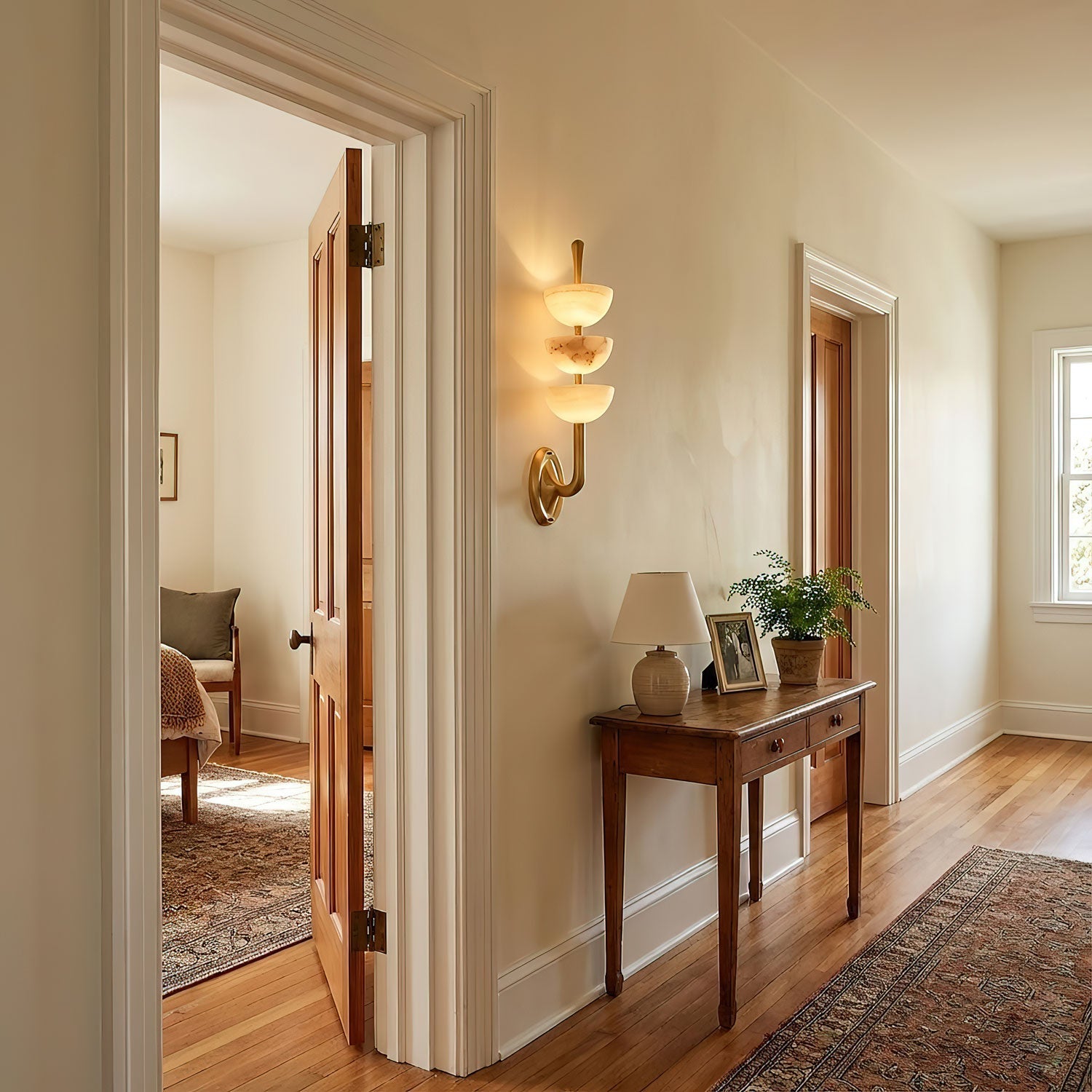 Triple Alabaster Wall Sconce