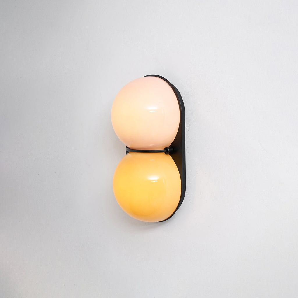 Two Globe Glass Wall Sconce
