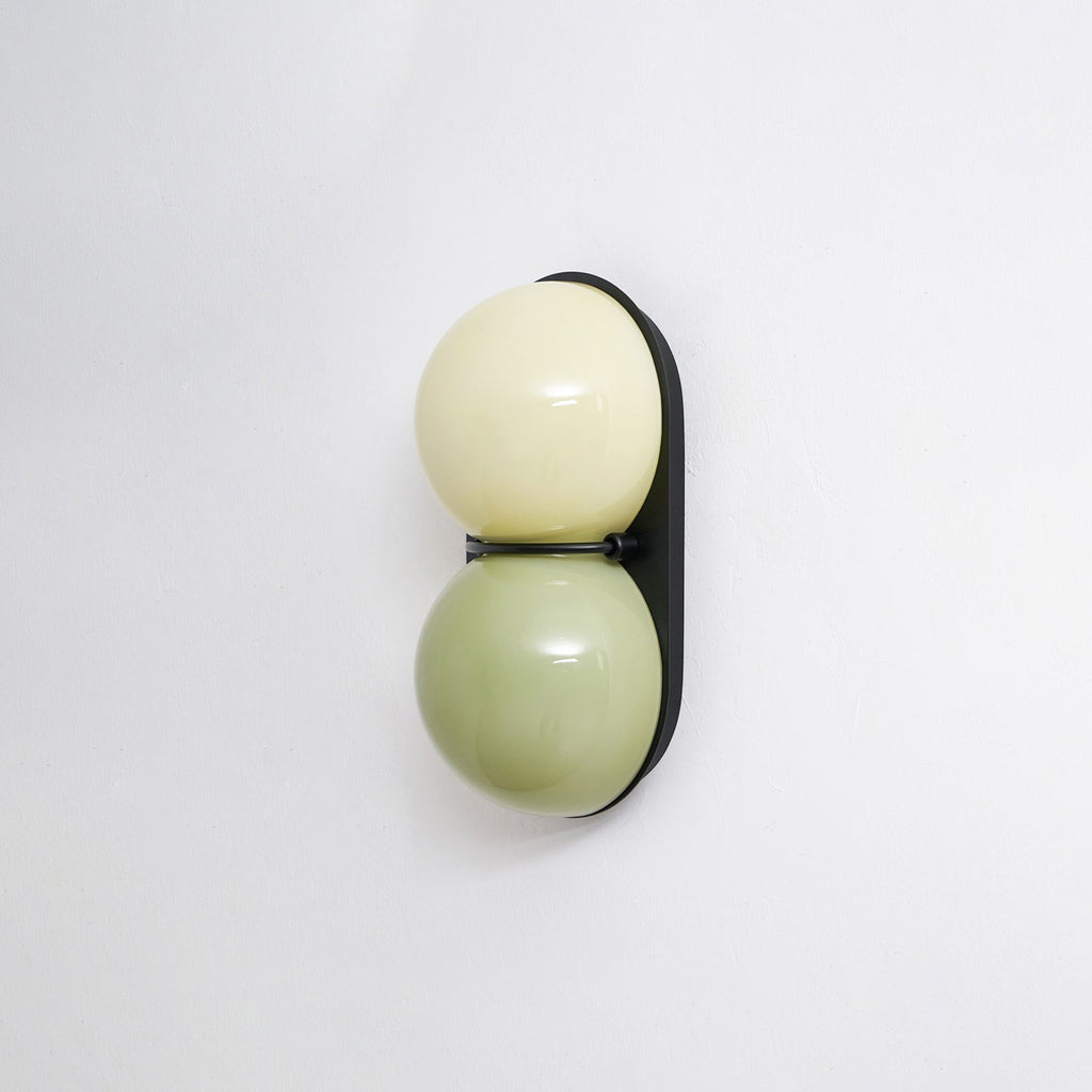 Two Globe Glass Wall Sconce