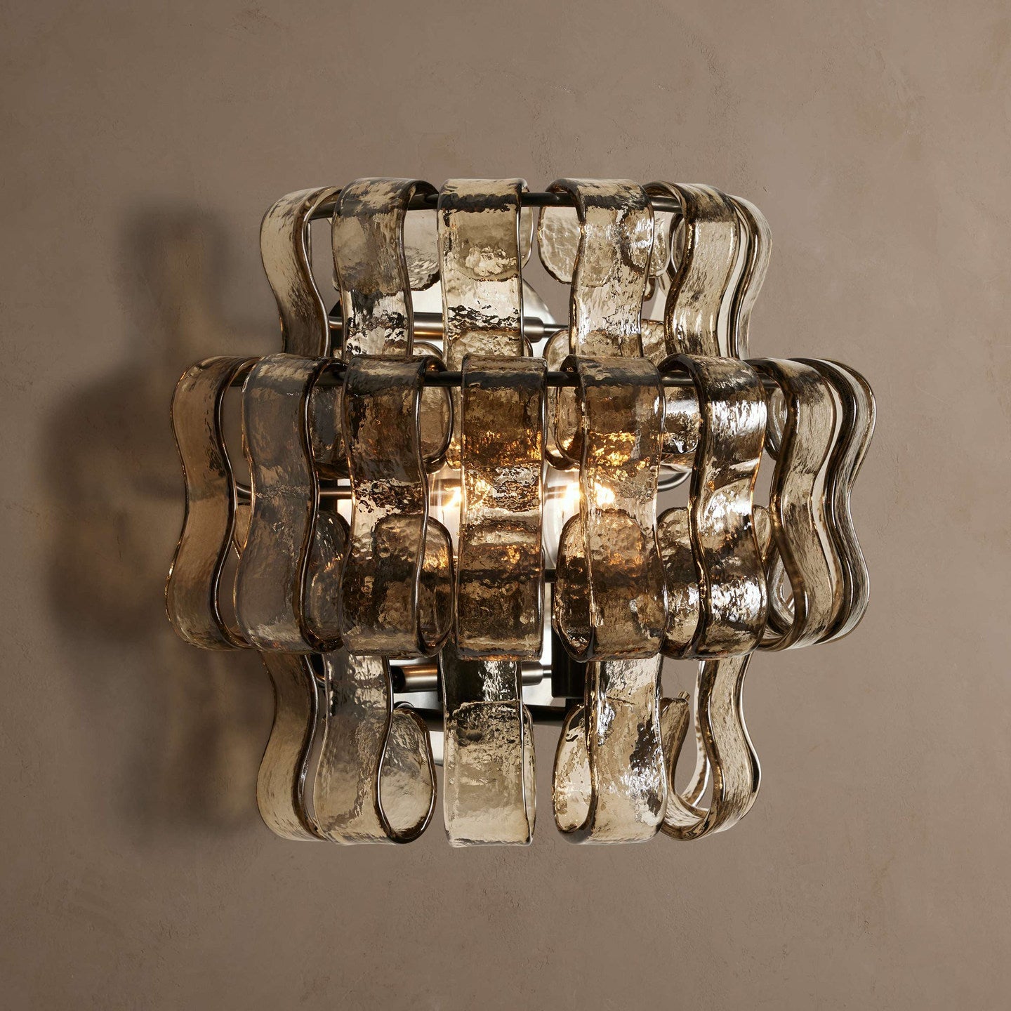 Valena Ripple Glass Wall Sconce