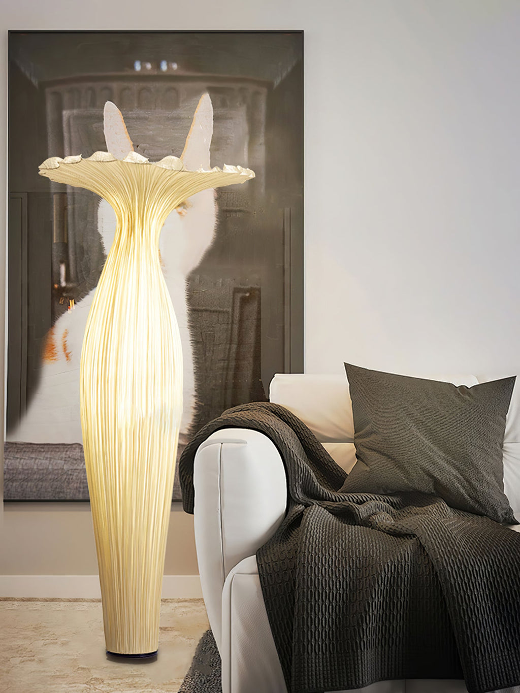 Vase Fabric Floor Lamp
