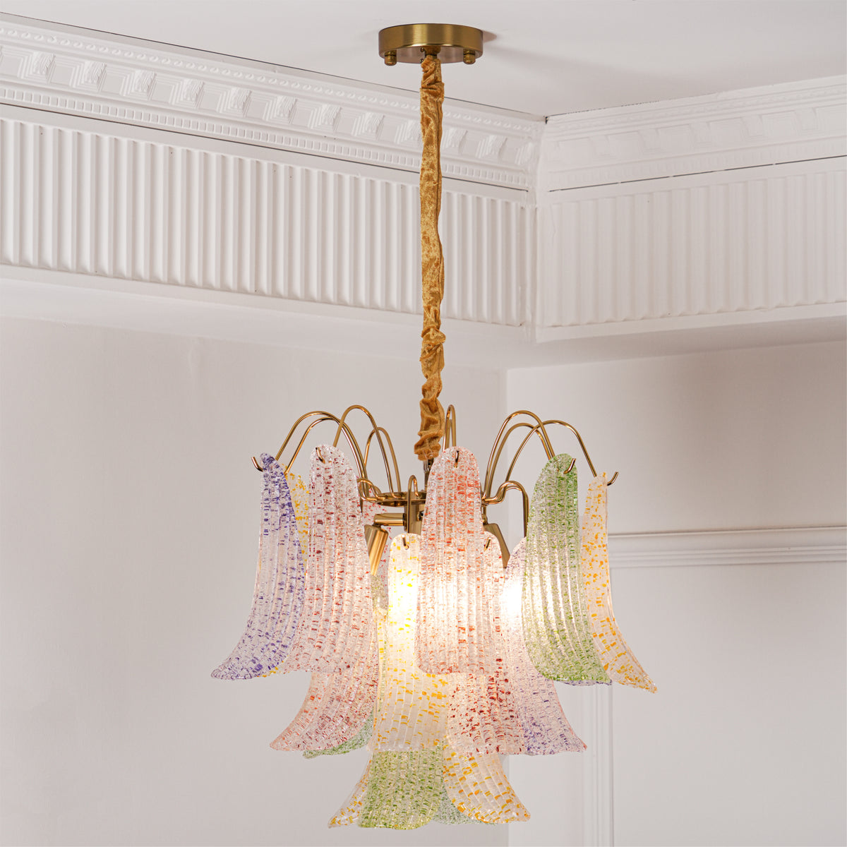 Colorful Murano-Style Glass Chandelier