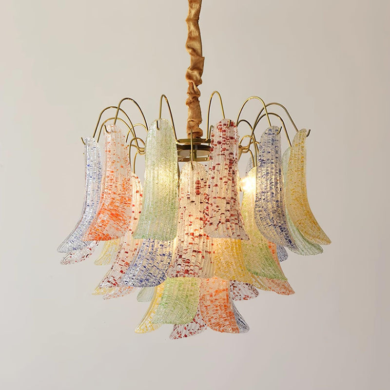 Colorful Murano-Style Glass Chandelier