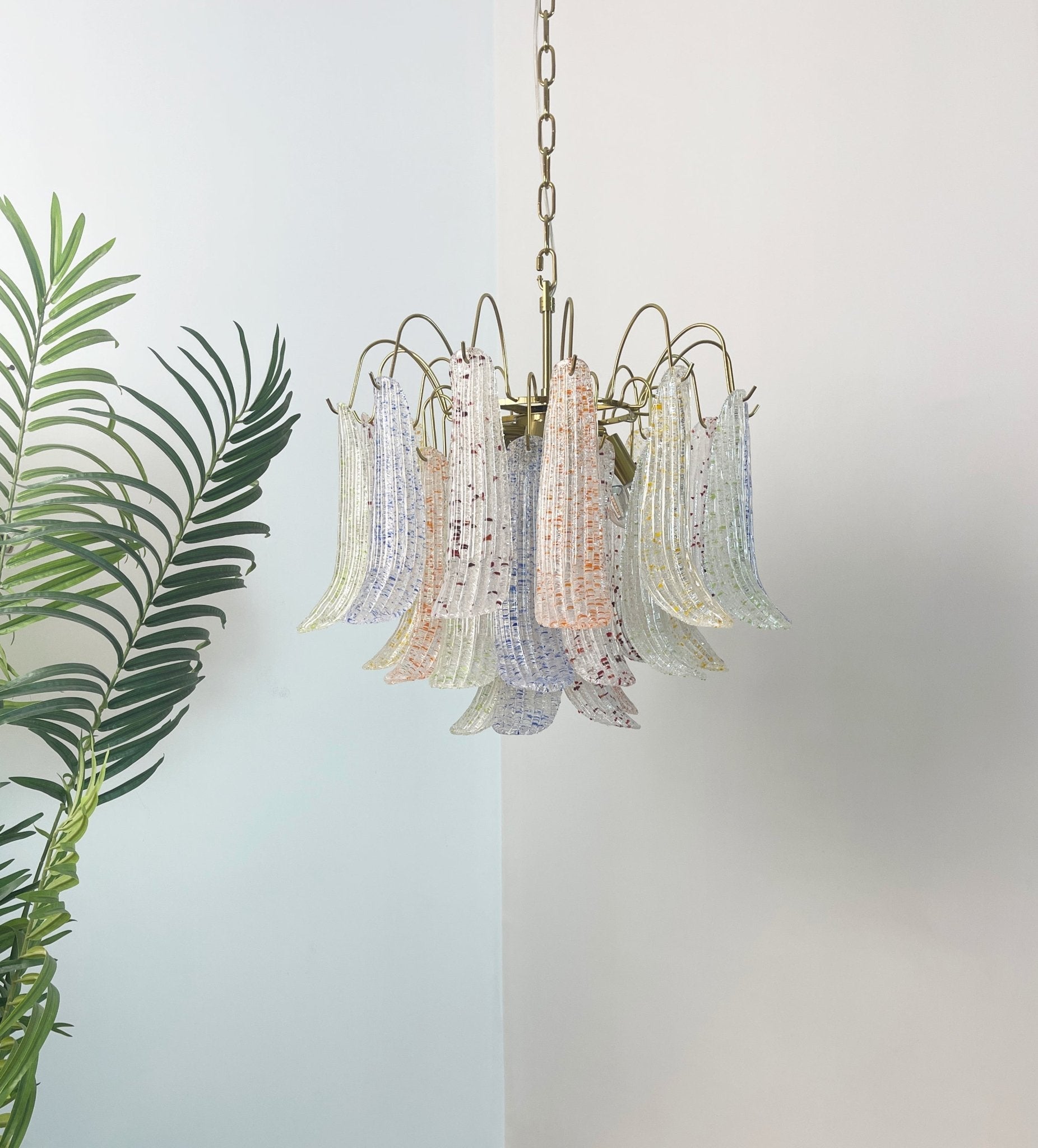 Colorful Murano-Style Glass Chandelier