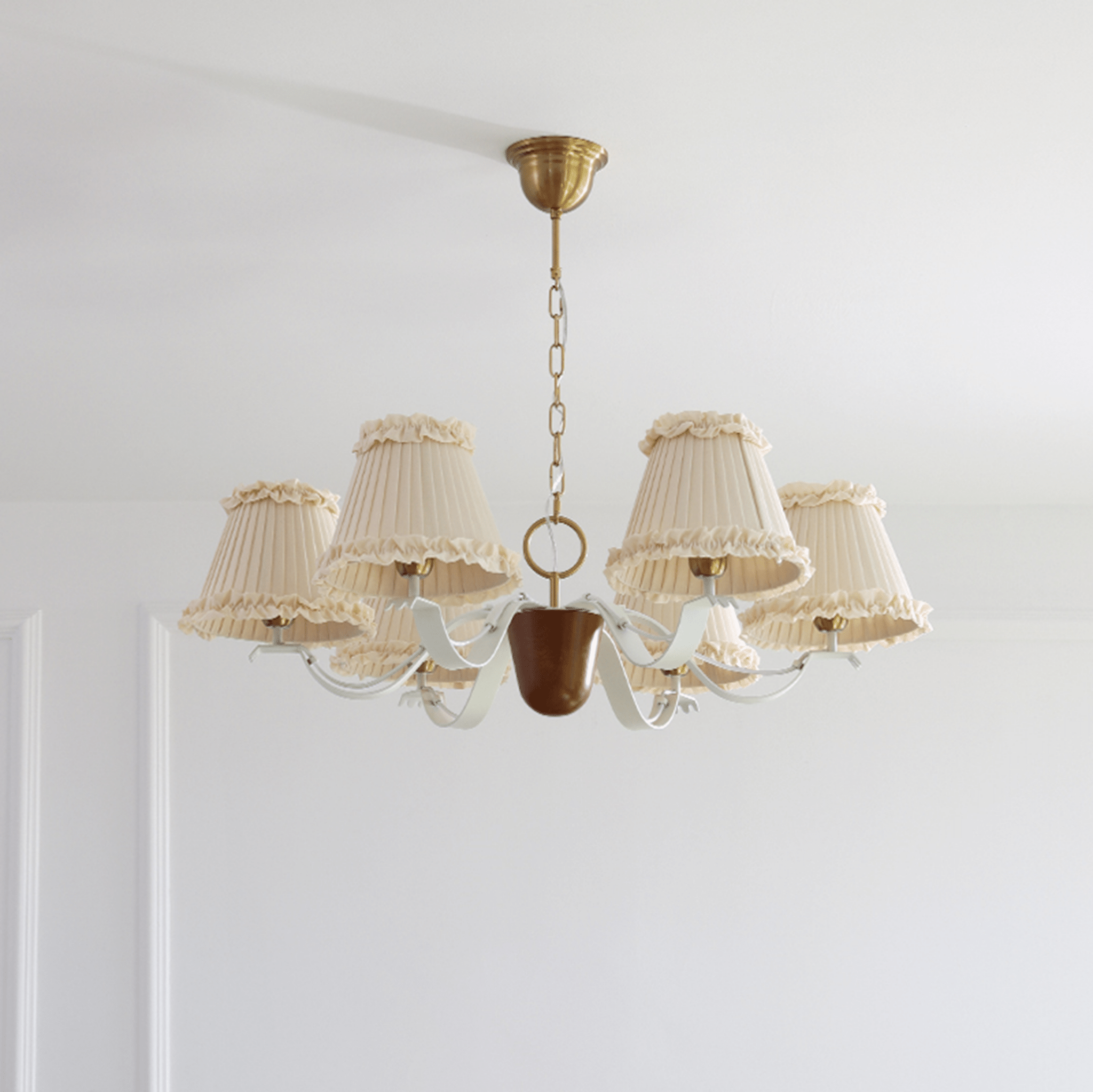 Walnut Fabric Chandelier