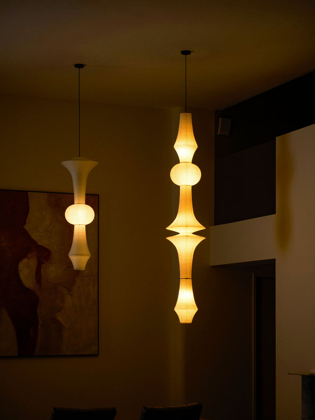 Washi Paper E Pendant Light