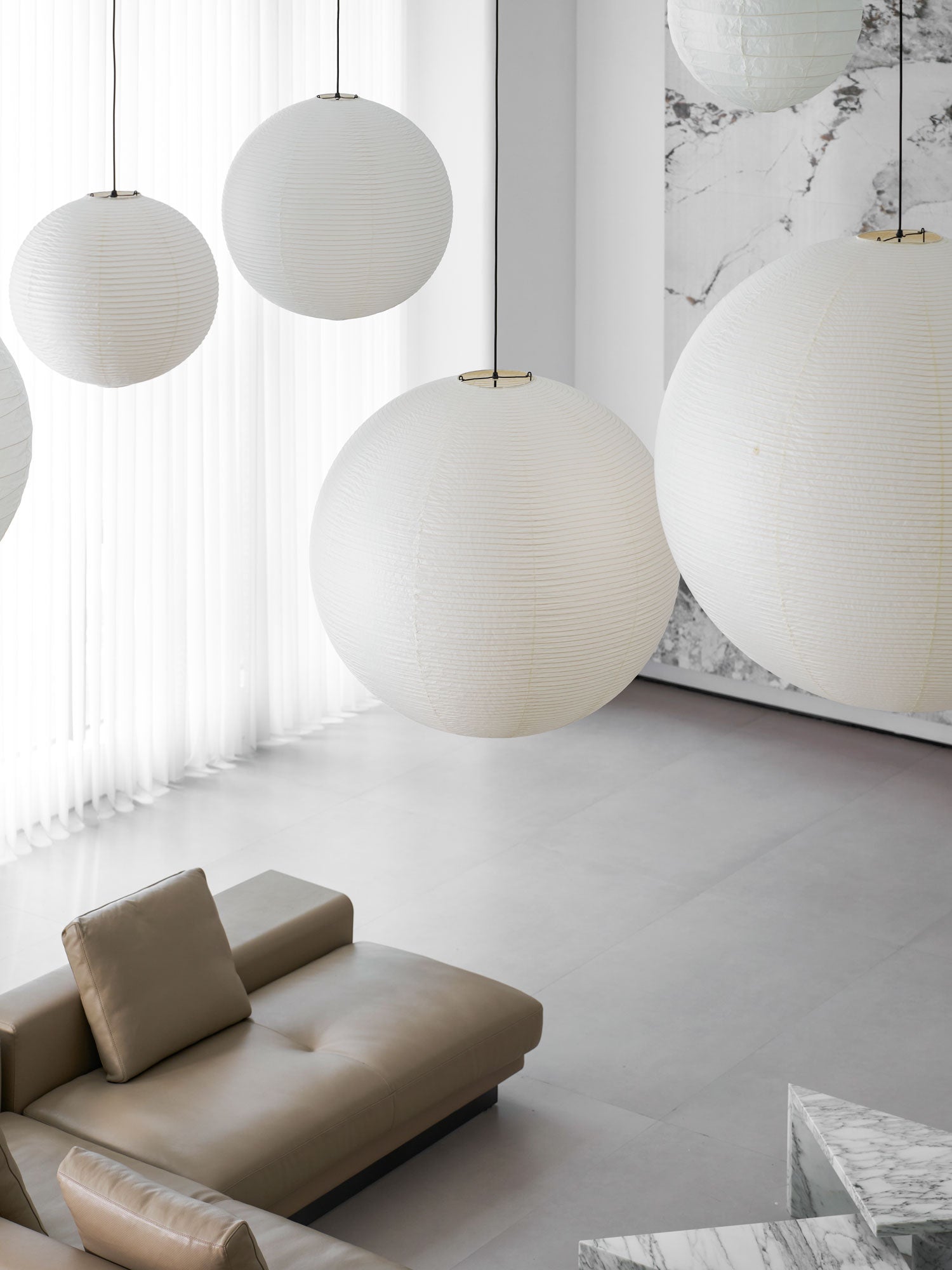Washi Paper Round Series Pendant Lamp