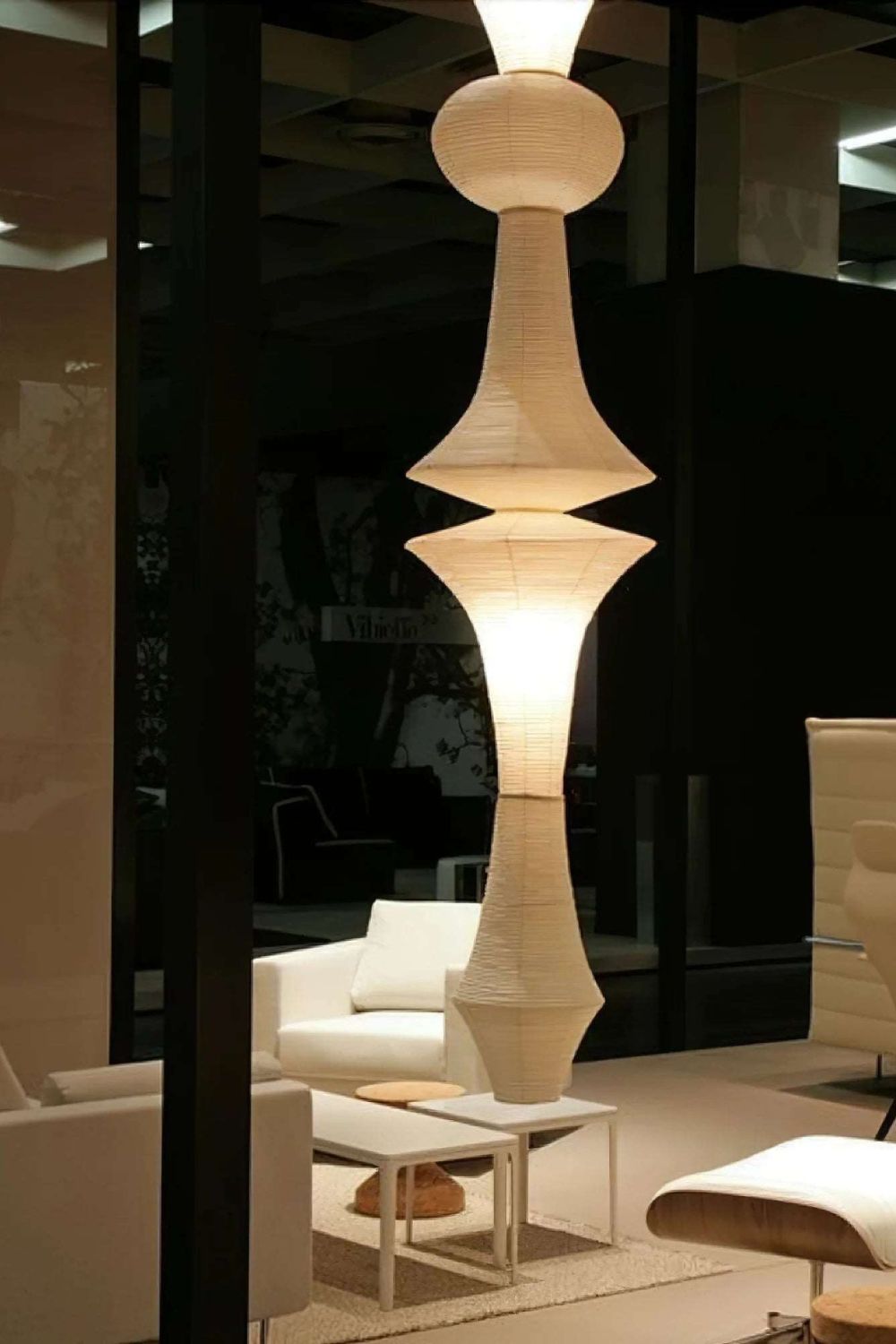 Washi Paper E Pendant Swag Light