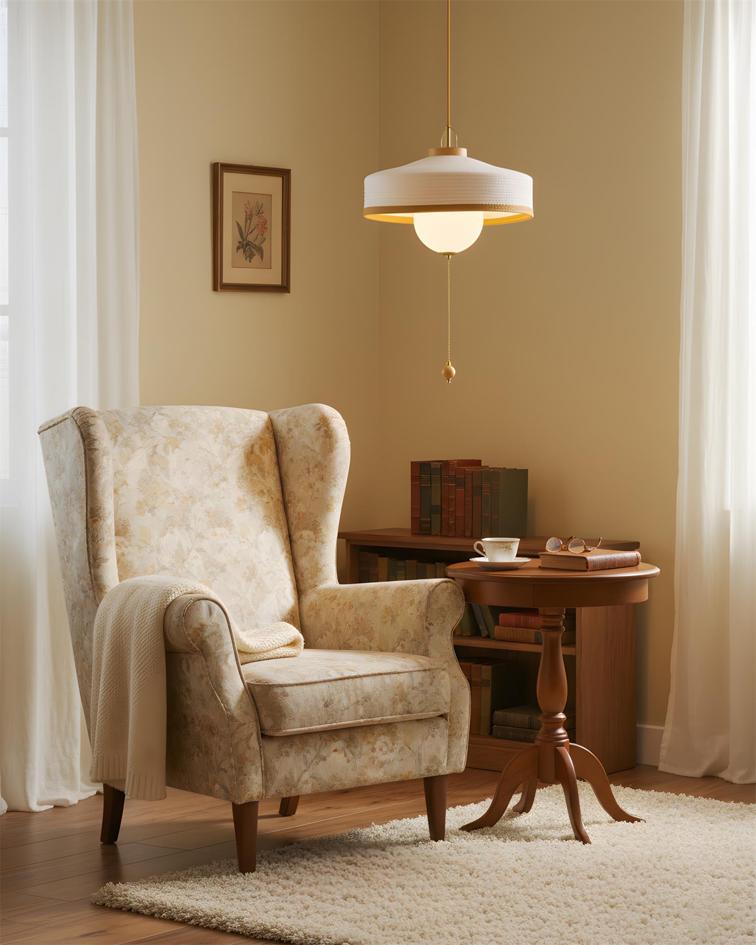 Woven Drum Globe Pendant Lamp