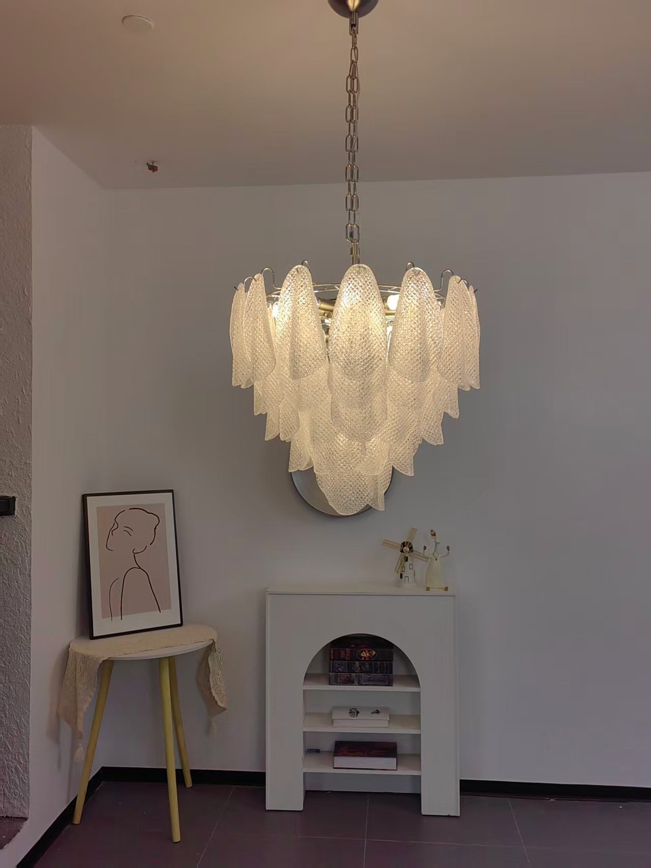 Glass Teardrop Chandelier
