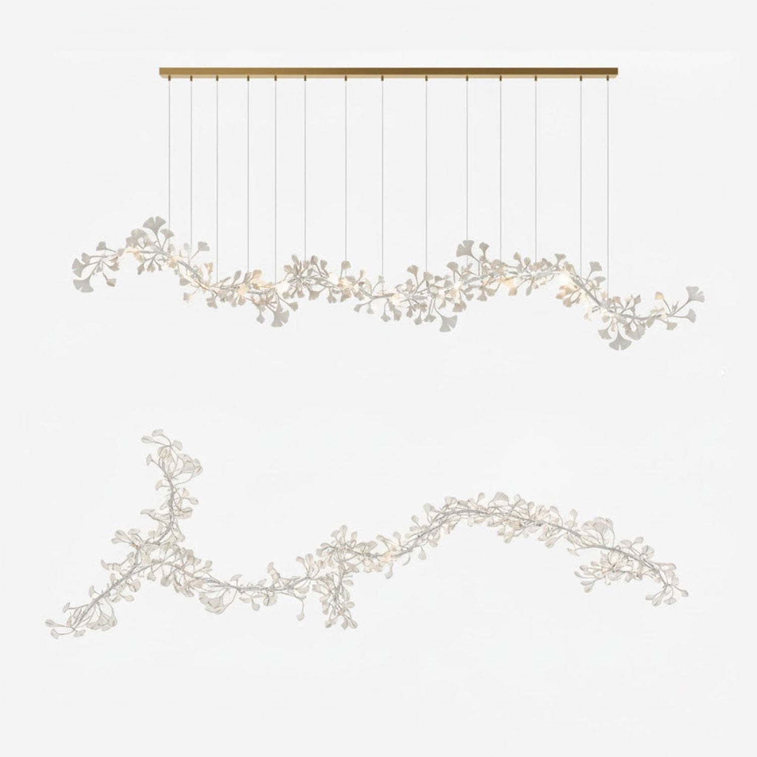 Porcelain Gingko Chandelier