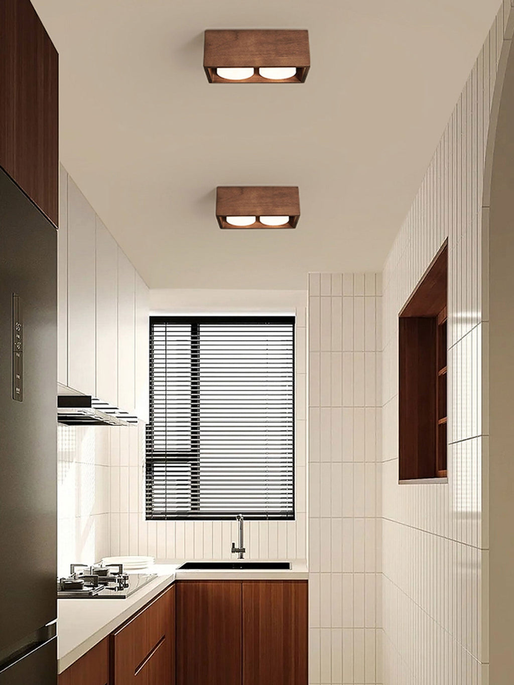 Cobra Wood Ceiling Light