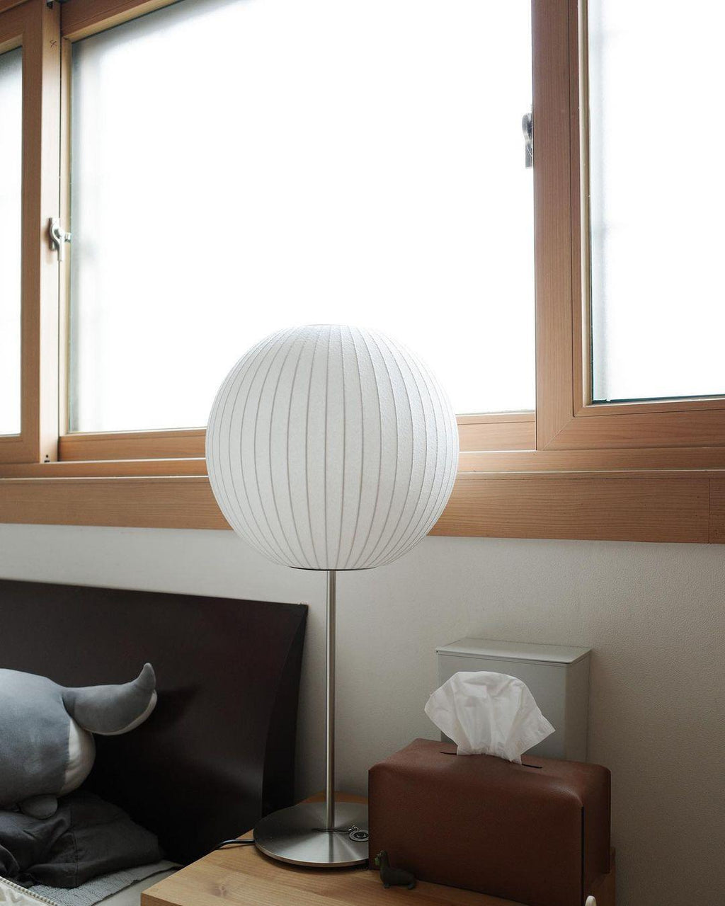 Faux Silk Bubble Table Lamp
