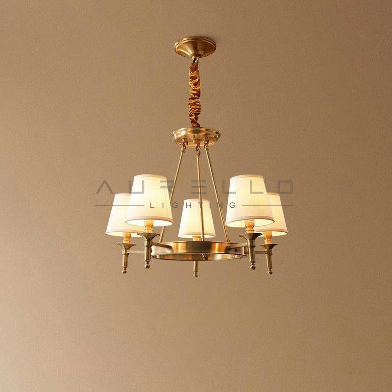 Antique Brass Chandelier A