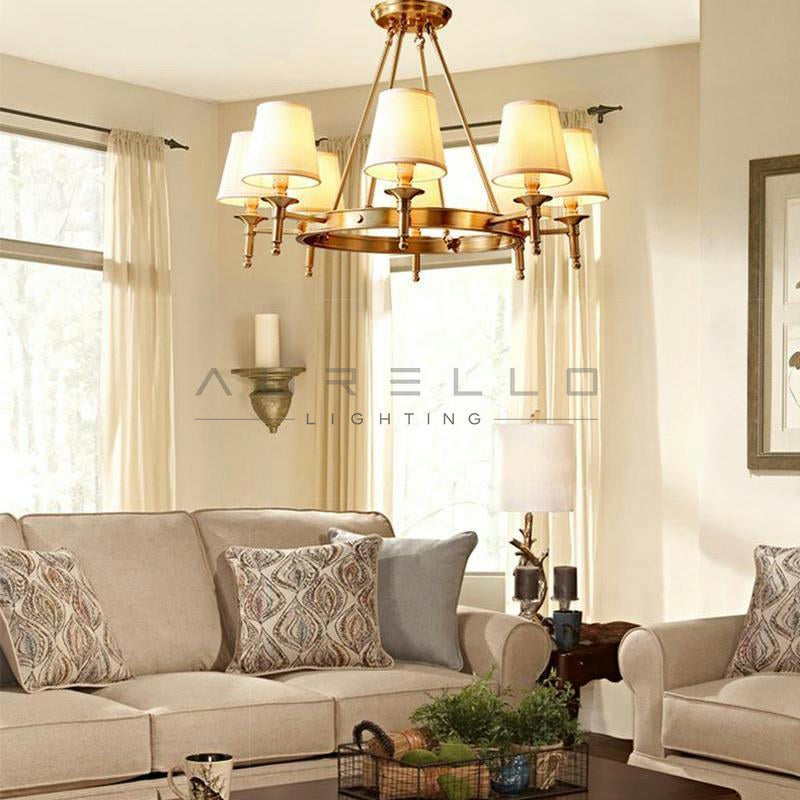 Antique Brass Chandelier A