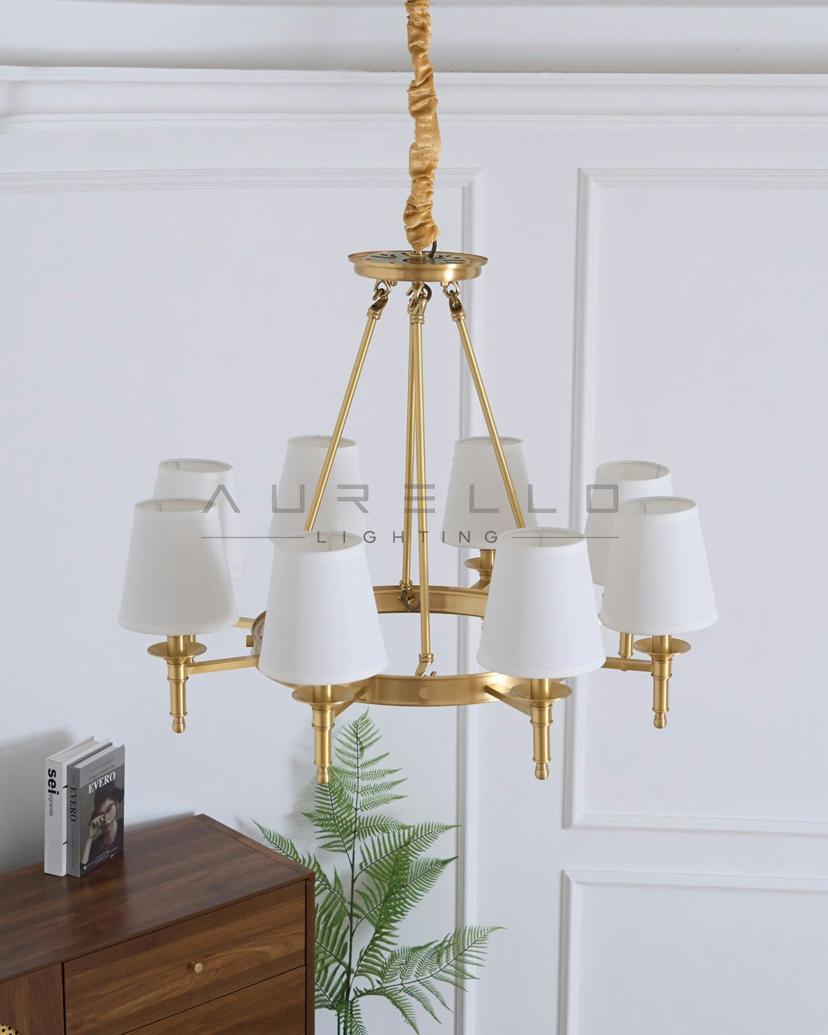 Antique Brass Chandelier A
