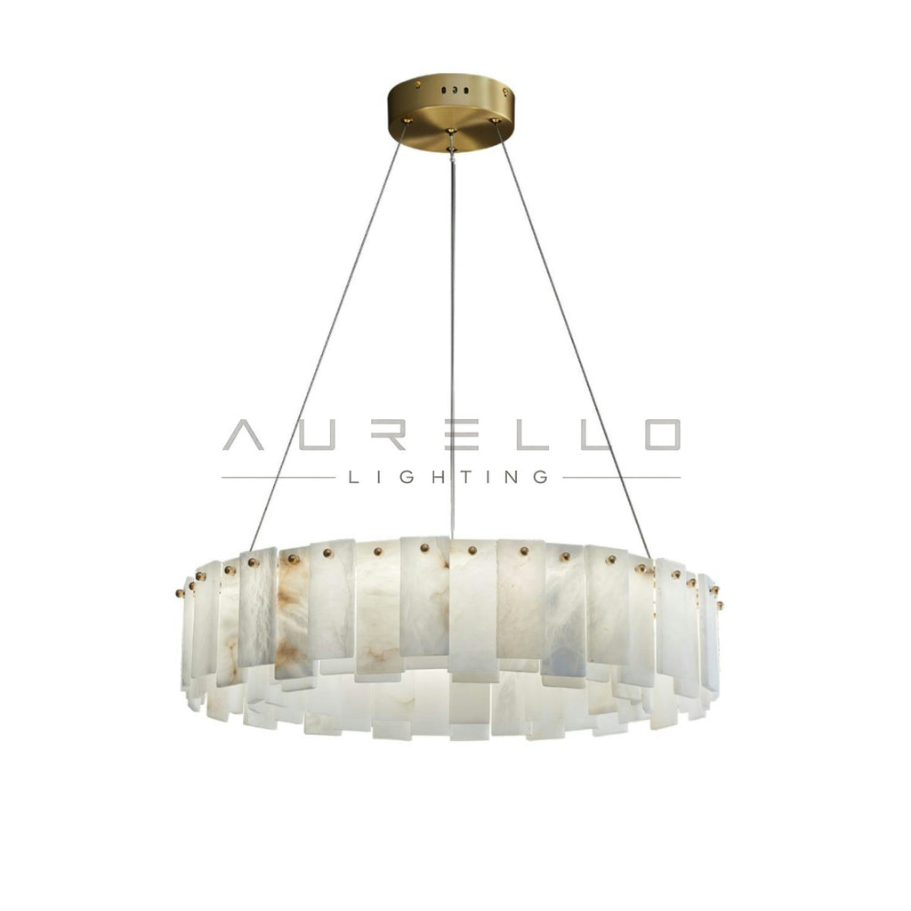 Celestial Alabaster Round Chandelier