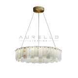 Celestial Alabaster Round Chandelier