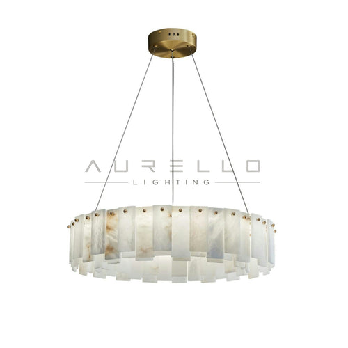 Celestial Alabaster Round Chandelier