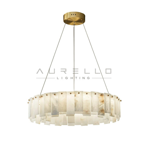 Celestial Alabaster Round Chandelier