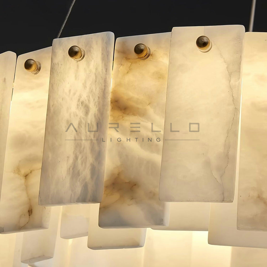 Celestial Alabaster Round Chandelier