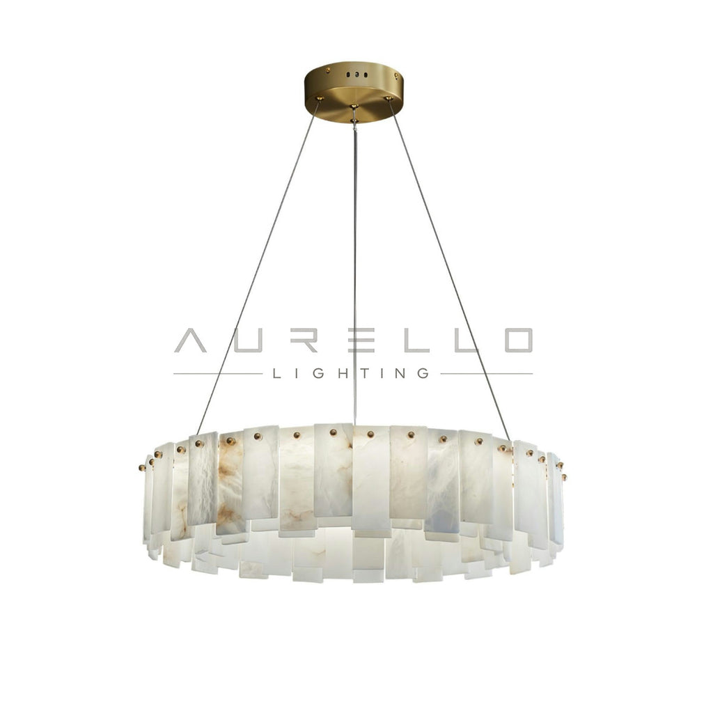 Celestial Alabaster Round Chandelier